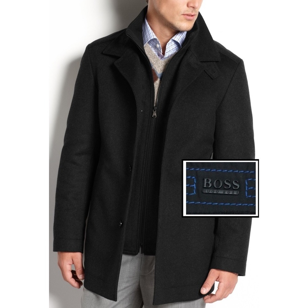 Hugo Boss Black Label by Hugo Boss Jacket Wool Blend Coat Jacket Peacoat 40R‎